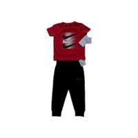 Nike baby Triple Tick Red T Shirt Black Joggers 2pc Set size 12 months NWT
