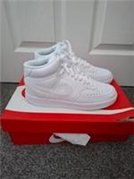 Nike Court Vision Mid Womens White Trainers UK 5.5 new