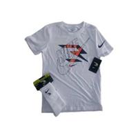 Nike White Boy t shirt & Crew Socks tick boy size 8 10 years small NWT Shoe