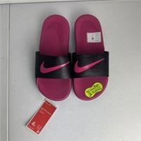NWT Girls Youth Nike Kawa Slide Sandals Black/Pink DD8519-001 Size UK 3.5
