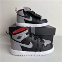Nike Air Jordan 1 Mid Black/Cement Grey/Fire Red (DQ8425-006) - Size UK 6.5