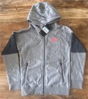 Nike Kids NSW Fleece Full Zip Hoodie In Grey Size M Ages 10-12yrs 856179 091