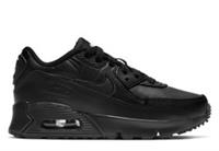 Nike Air Max 90 LTR Leather GS Triple Black Trainers School Shoes