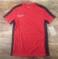 Nike Junior Academy DRI-Fit Football T Shirt In Red Size S 8-10 Yrs