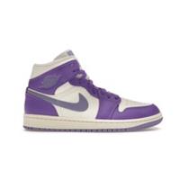 NIKE Womens Purple & White Air Jordan 1 Mid Trainers UK 7 BRAND NEW