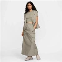 Nike Woven 2 n 1 maxi and mini skirt with zip detail in grey Size. M - M Regular