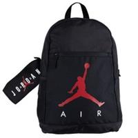 Nike Air Jordan Black Red Kids School Backpack With Pencil Case
