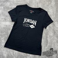 Nike Women's T-Shirt Black Air Jordan Graphic Slim Authentic Size S [FN5723-010] - S Regular