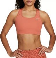NIKE Womens Coral Orange Swoosh Dri-Fit Sports Bra UK 14 Large BNWT - L Regular