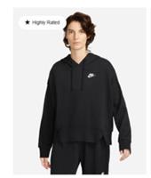 NIKE Womens Black Sportswear Club Fleece Oversized Hoody XS UK 8 BNWT - XS Regular