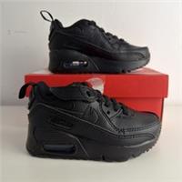 NIKE Air Max 90 Leather Children's Black SIZE 7.5 Trainers