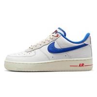 NIKE Womens White & Blue Air Force 1 Low Command Trainers UK 7 NEW Ref 811