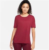 NIKE LADIES YOGA SHORT SLEEVE T SHIRT SIZE 8UK XS BRAND NEW BURGUNDY RED Y6 - 8 Regular