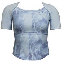 Nike Logo Womens Blue Cropped Top