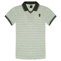 Nike Dri-Fit Striped Womens Green Tennis Polo Shirt