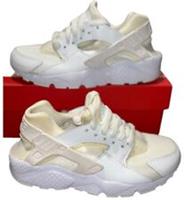 Nike Huarache Run (GS) White Cream Trainers Size UK 3.5 EU 36 US 4 Y NEW+BOX