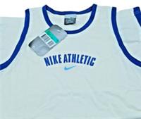Nike Athletic Boys Vest Sports Top Jersey XL White/Blue. WS12