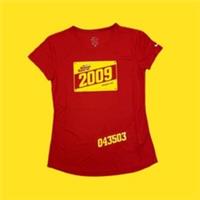 NIKE 2009 Retro Dri-Fit Women's The Human Race 10K Athletic Shirt, Red, UK 8-10 - 8 Regular