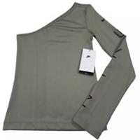 Nike Sportswear One Shoulder Top Khaki Green Size 2XL - 2XL Regular
