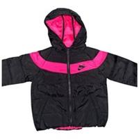 Nike Baby Girls Puffer Hooded Jacket Coat Black Pink 24 Months New Age 2 Years