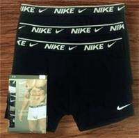 Nike Mens Boxer Underwear Pack Of 3 All Black / M / L / X-L - M Regular