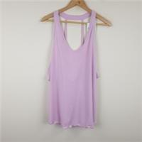 Nike Yoga Tank Top Womens 2XL Pink Knit Straped Back Sports Swoosh Vest - 2XL Regular