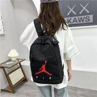 NIKE AIR JORDAN Backpack Travel Rucksack Sports Black Adjustable Shoulder Straps