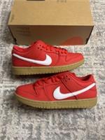Size 3.5 - Nike Dunk Low Pro SB University Red White Gum FJ1674-600