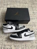 Size 6 (eu40) -Nike Air Jordan 1 Low (GS)Shadow Toe Grey White Black 553560-052