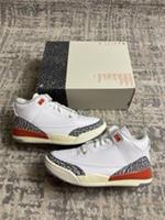 Size 2.5 - Nike Air Jordan 3 Retro (PS) Pre School White Orange Grey FQ9174-121