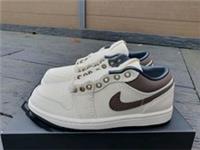 Nike Air Jordan 1 Low PRM Pale Ivory Baroque Brown UK 6 EUR 40 US 7 IB8058 110