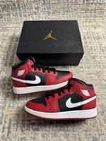 Size 5 - Nike Air Jordan 1 Mid Red White Black DQ8423-061