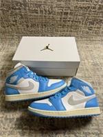Size 5.5 - Nike Air Jordan 1 Mid Powder Blue White BQ6472-400