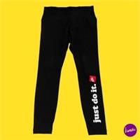 NIKE Women's NSW Club "Just Do It" Training Leggings, Black, UK M | EU 3840 - Medium Regular