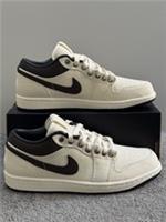 Nike Air Jordan 1 Low PRM - Pale Ivory Brown' - IB8058 110 - UK 7.5/EUR 42