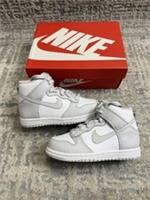 Size 10.5 - Nike Dunk High Retro White Vast Grey (PS) DD2314-101