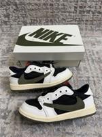 Size 2.5 - Nike Air Jordan 1 Low x Travis Scott OG TD Olive DZ5908-106
