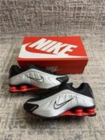 Size 4.5 - Nike Shox R4 Black Metallic Silver Red AR3565-011