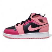 NIKE AIR JORDAN 1 MID (GS) "CORAL CHALK" TRAINERS VARIOUS SIZES (554725 662)