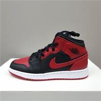 NIKE AIR JORDAN 1 MID (GS) "BANNED BRED" (554725 074) VARIOUS SIZES