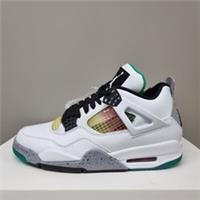 NIKE AIR JORDAN 4 RETRO "LUCID GREEN RASTA" (AQ9129 100) TRAINERS VARIOUS SIZES