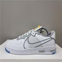NIKE AIR FORCE 1 REACT (GS) "WHITE SMOKE GREY" TRAINERS (CT5117 102)