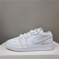 NIKE AIR JORDAN 1 LOW (GS) "TRIPLE WHITE" (553560 130) TRAINERS VARIOUS SIZES
