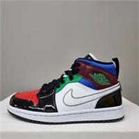 NIKE AIR JORDAN 1 MID SE "PATENT MULTI" TRAINERS VARIOUS SIZES (DB5454 001)