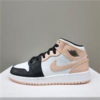 NIKE AIR JORDAN 1 MID (GS) "ARCTIC ORANGE" TRAINERS VARIOUS SIZES (554725 133)