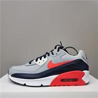 NIKE AIR MAX 90 LEATHER (GS) "LIGHT SMOKE CRIMSON" TRAINERS (CD6864 021)
