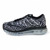 NIKE AIR MAX 2016 PRINT "BLACK-WHITE" (818101 100) RUNNING GYM TRAINERS
