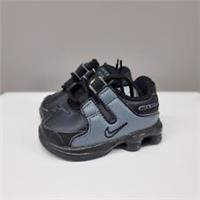 NIKE SHOX NZ LEATHER "BLACK" TODDLER TRAINERS (307176 091)