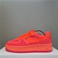 NIKE AIR FORCE 1 BR BREATHE LOW UPSTEP "TOTAL CRIMSON" TRAINERS (833123 800)