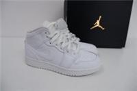 NIKE AIR JORDAN 1 MID (GS) "SHINY SWOOSH" (554725 126) uk 3 EU35.5 NEW BNIB
